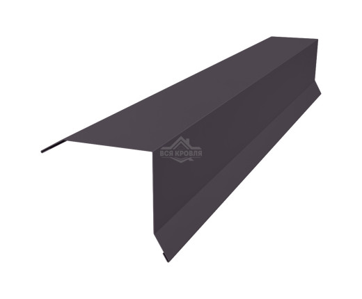 Планка торцевая (ветровая) 80х90 MAT RAL 8019