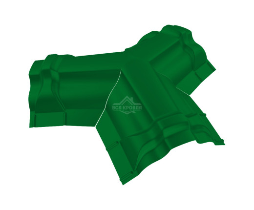 Тройник Y-образный для конька ПРЕМИУМ Полиэстер RAL 6002