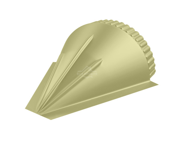 Заглушка конусная для конька полукруглого малого Полиэстер RAL 1014