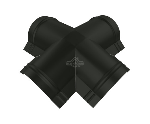 Четверник для конька полукруглого малого MAT RAL 9005