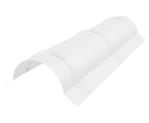 Конек полукруглый малый Полиэстер RAL 9003