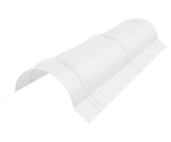 Конек полукруглый малый Полиэстер RAL 9003