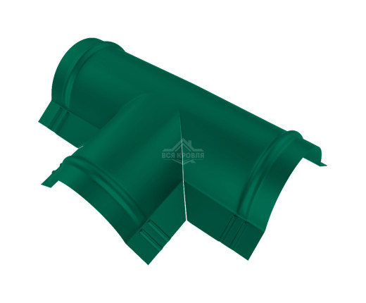 Тройник T-образный для конька полукруглого малого Полиэстер RAL 6029
