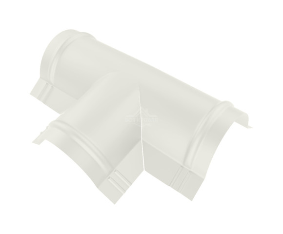 Тройник T-образный для конька полукруглого малого Полиэстер RAL 9002