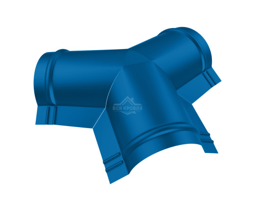 Тройник Y-образный для конька полукруглого малого Полиэстер RAL 5005