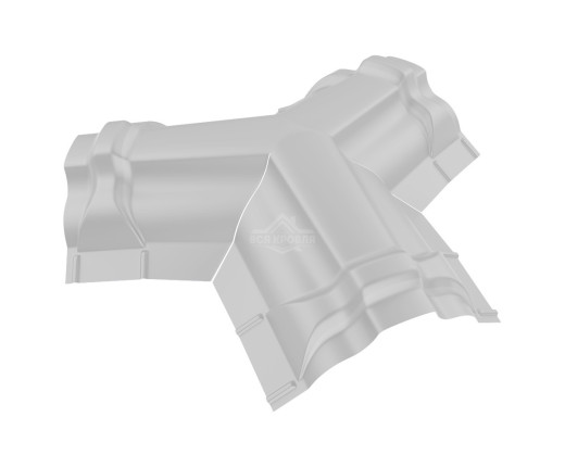 Тройник Y-образный для конька ПРЕМИУМ Полиэстер RAL 7035