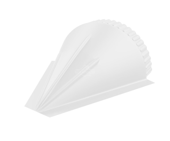 Заглушка конусная для конька полукруглого малого Полиэстер RAL 9003