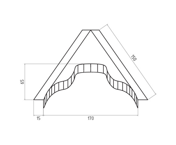 Заглушка конусная для конька ПРЕМИУМ Полиэстер RAL 7005