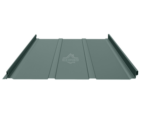 Фальцевая панель (клик-замок) с П-профилем 0.5 Полиэстер RAL 7005