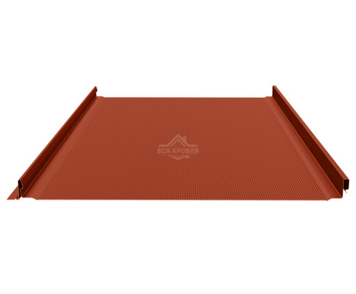 Фальцевая панель (клик-замок) с микрогофрой 0.5 MAT RAL 8004