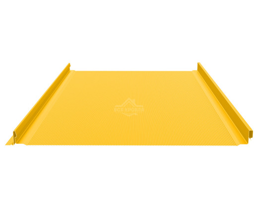 Фальцевая панель (клик-замок) с микрогофрой 0.5 Полиэстер RAL 1018