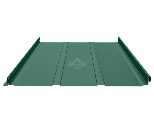 Фальцевая панель (клик-замок) с П-профилем 0.5 Pural RAL 6005