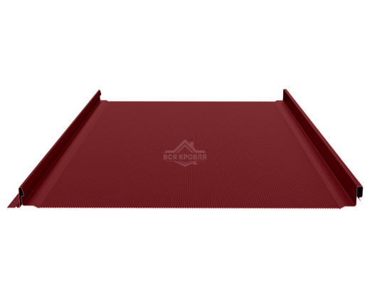 Фальцевая панель (клик-замок) с микрогофрой 0.5 MAT RAL 3005