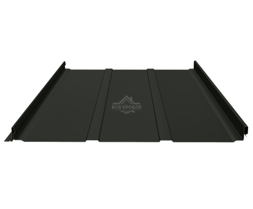 Фальцевая панель (клик-замок) с П-профилем 0.5 MAT RAL 9005