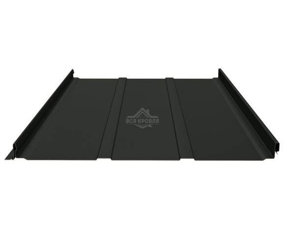 Фальцевая панель (клик-замок) с П-профилем 0.5 MAT RAL 9005