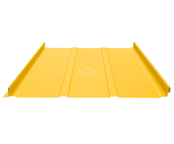 Фальцевая панель (клик-замок) с П-профилем 0.5 Полиэстер RAL 1018