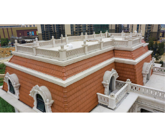 Керамическая черепица Rongguan Flat киноварь