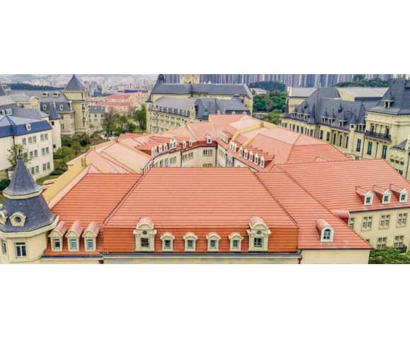 Керамическая черепица Rongguan Flat киноварь