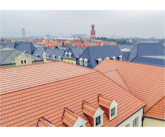 Керамическая черепица Rongguan Flat медный