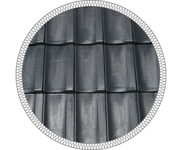 Керамическая черепица Mladost Континентал ЛЮКС черный