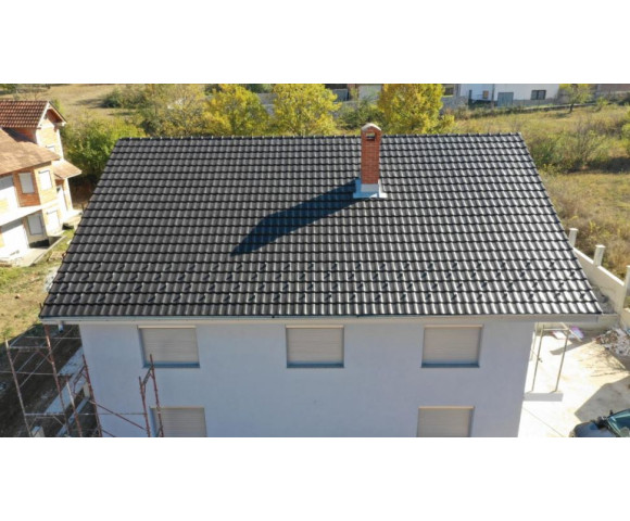 Керамическая черепица Mladost Континентал ЛЮКС черный