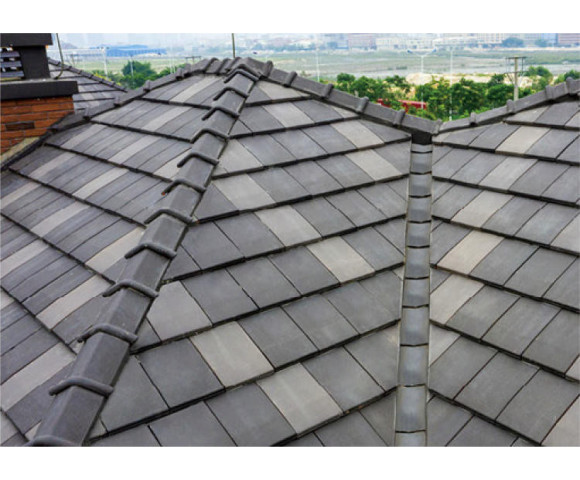 Керамическая черепица Rongguan Flat темно-серый
