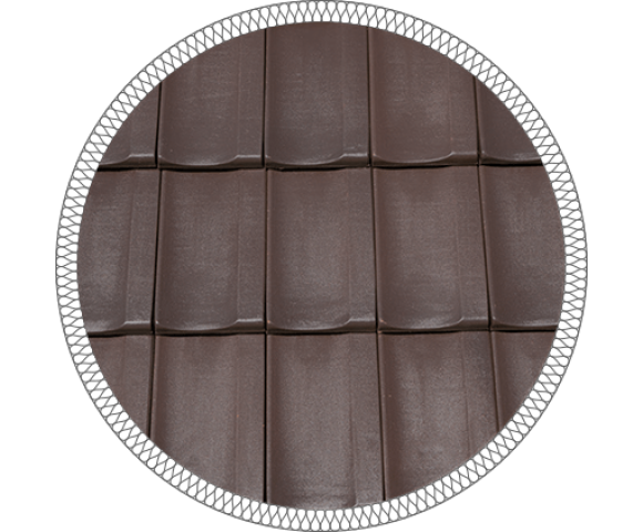 Керамическая черепица Mladost Континентал ЛЮКС коричневый