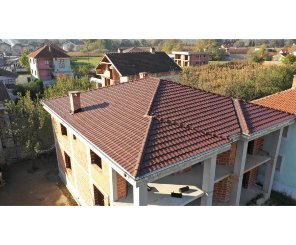 Керамическая черепица Mladost Континентал ЛЮКС коричневый