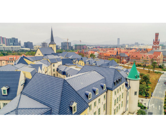 Керамическая черепица Rongguan Flat сапфировый