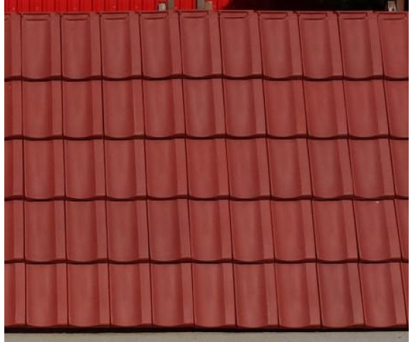 Керамическая черепица Mladost Континентал ЛЮКС вишневый