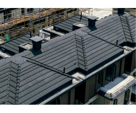 Керамическая черепица Rongguan Flat глубокий черный