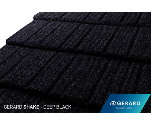 Композитная черепица Gerard Shake Deep Black