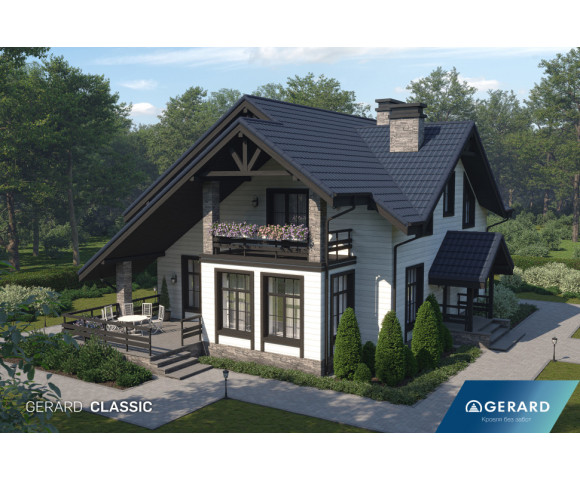 Композитная черепица Gerard Classic Dark Silver