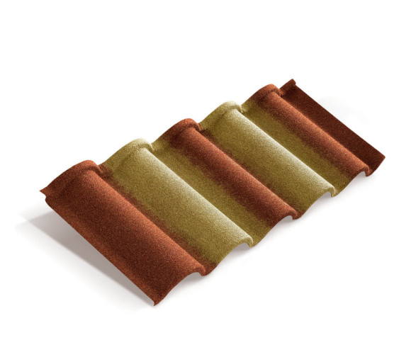 Композитная черепица Metrotile Романа Терракотово-желтый