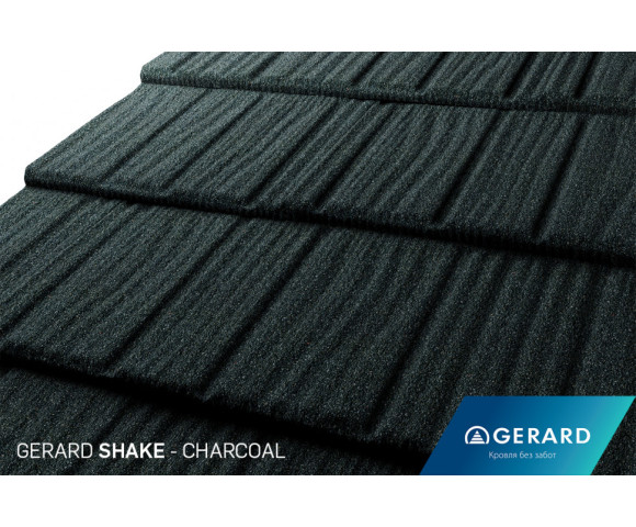 Композитная черепица Gerard Shake Charcoal
