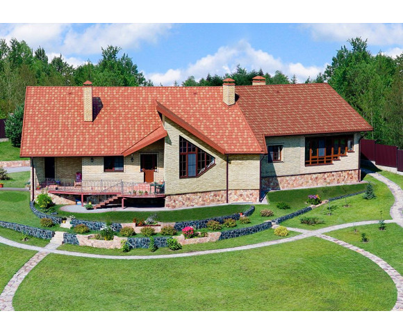 Композитная черепица Metrotile MetroRoman Терракотово-Желтый