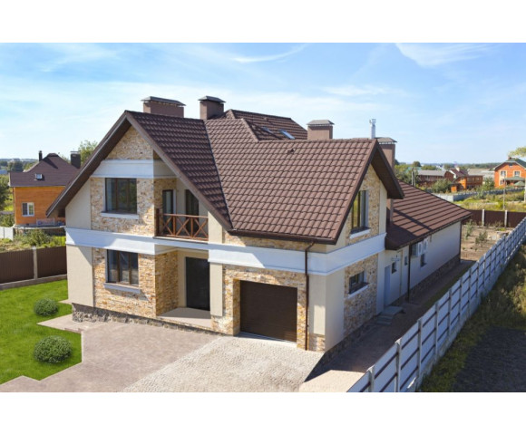 Композитная черепица Metrotile MetroRoman Кофе