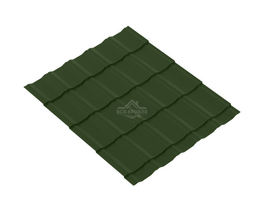 Металлочерепица KRONA 0.5 Полиэстер RAL 6020