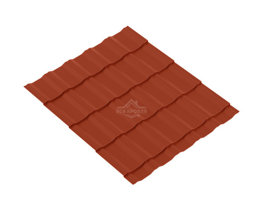 Металлочерепица KRONA 0.5 Полиэстер RAL 8004