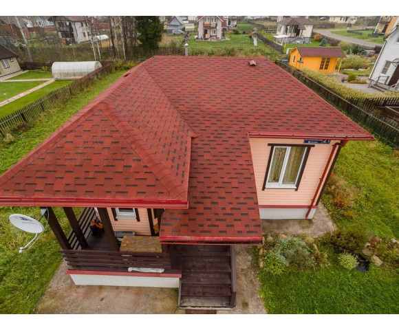 Гибкая черепица Технониколь Shinglas Фокстрот Рябина