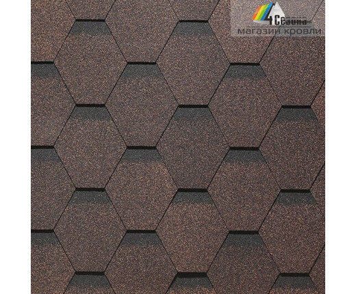 Мягкая кровля Docke Standart Сота Коричневый