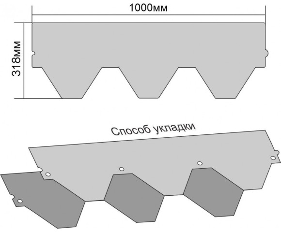 Гибкая черепица Quiet title Shadow Карминно-красный
