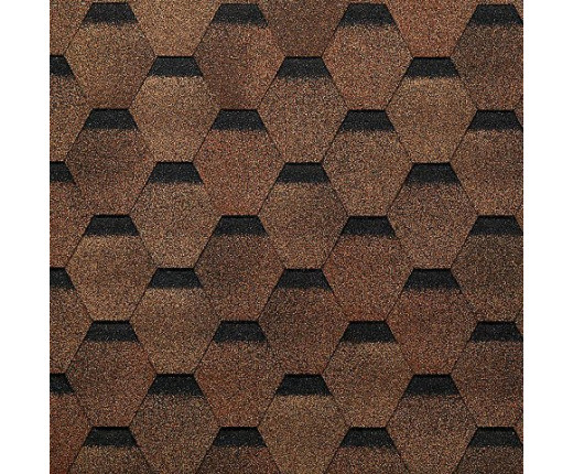 Мягкая кровля Docke Eurasia Шестигранник Светло-коричневый