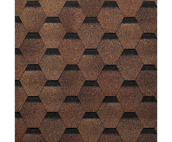 Мягкая кровля Docke Eurasia Шестигранник Светло-коричневый