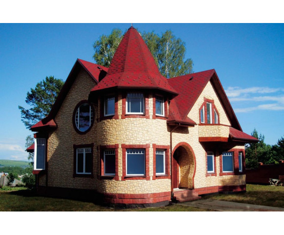 Мягкая кровля Тегола Нордлэнд Альпин Красный с отливом