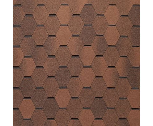 Мягкая кровля Тегола Нордлэнд Нордик Коричневый с отливом