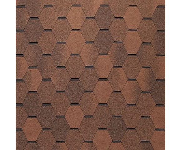 Мягкая кровля Тегола Нордлэнд Нордик Коричневый с отливом