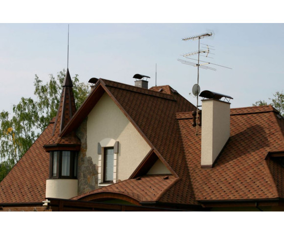 Мягкая кровля Тегола Нордлэнд Нордик Коричневый с отливом