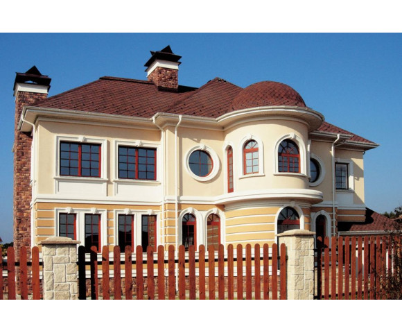 Мягкая кровля Тегола Нордлэнд Нордик Коричневый с отливом