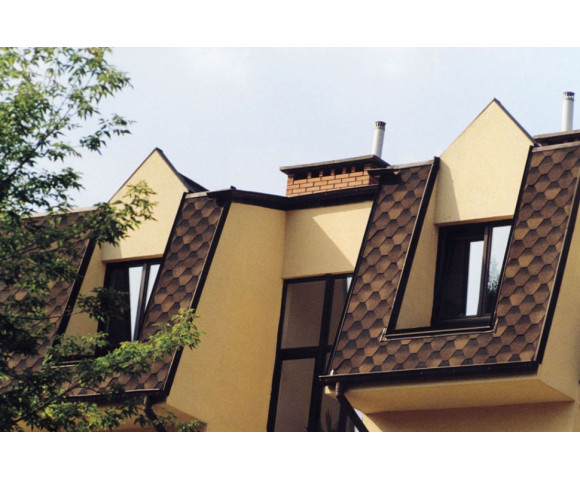 Мягкая кровля Тегола Нордлэнд Нордик Коричневый с отливом